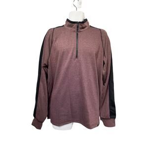 HAWKE & CO. Mens Performance Long Sleeve 1/4 Zip Pullover Active Sweatshirt L